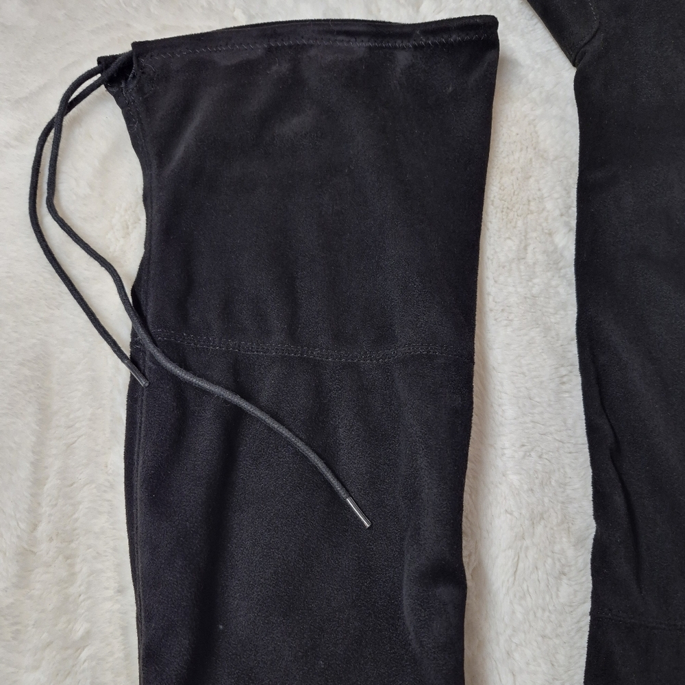 Charles David Thigh High Boots Womens Size 9M Black Faux Suede Soft - Picture 3 of 11